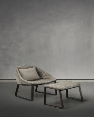 Krzesło KEKKE Lounge z podnóżkiem - Piet Boon